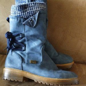 Winter Warm Boots Lace Up Back Boots